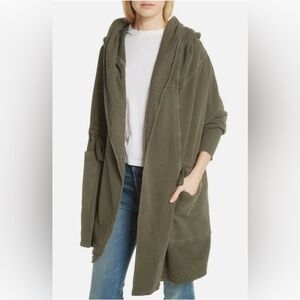 Free People - Grey Studio City Cardigan Jacket with Hoodie
